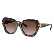 Tory Burch TY 7215U 201613 Brown Tortoise Plastic Sunglasses Brown Gradient Lens