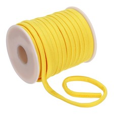 Flat Elastic Nylon Cord, 21.87 Yard 5 mm Stretchy Spandex Cord, Yellow