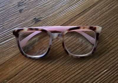 NWOT E - SPECS READING GLASSES BLUE LIGHT BLOCKING  +1.25 TORTOISE BROWN / PINK 
