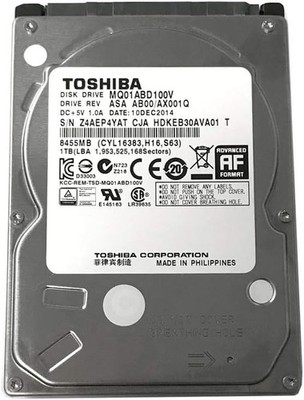 Toshiba MQ01ABD100V 1TB 2.5'' SATA HDD 5400RPM 9.5mm Laptop Hard Drive