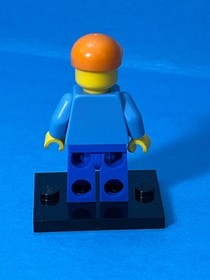LEGO City Town Minifig cty0398 -Worker w/Orange Cap -Light Scratches/No Cracks