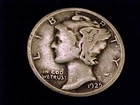 1925-S  Mercury Dime,  almost full Very Good  Grade