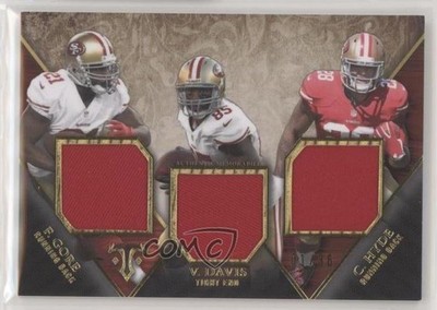2014 Triple Threads Relic Trios 21/36 Frank Gore Vernon Davis Rookie RC 0c3