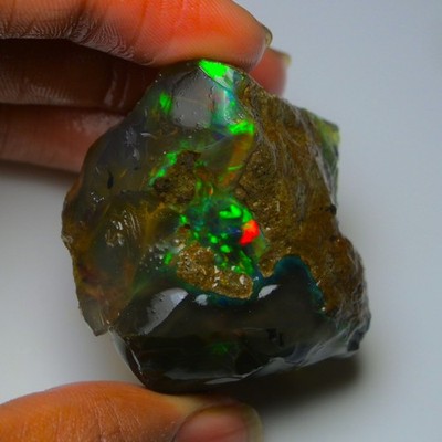 Ethiopian Oil Opal Specimen 242.80 cts Natural Rough Gemstone - Fire Opal Roug