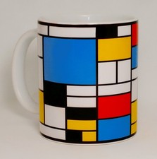 Piet Mondrian Abstract Painting Mug Can Personalise Art Artist Paint Red Gift