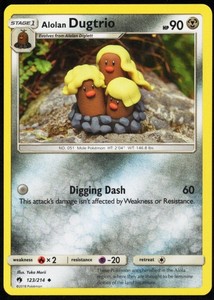 Alolan Dugtrio 123/214 Lost Thunder Uncommon