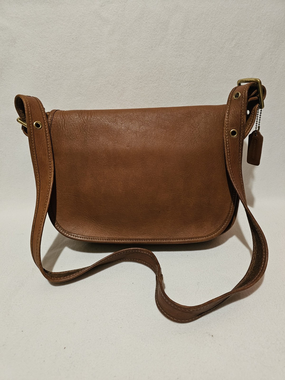 COACH Patricia Legacy 9951 Crossbody Tan Brown Leather Saddle Bag Vintage