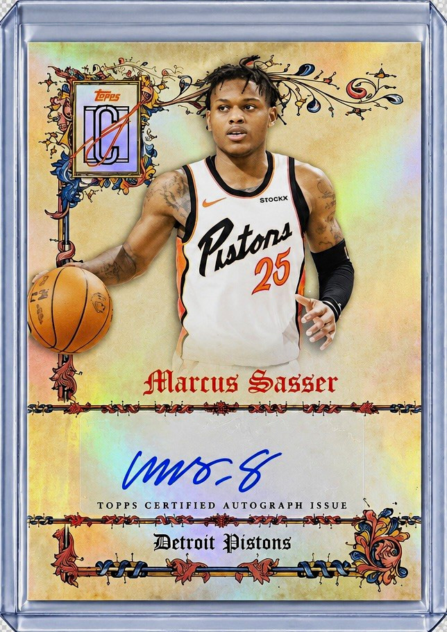 Topps signature class 2025-26 Marcus Sasser Detroit  Pistons MS-MS Auto