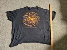 HBO's House Of The Dragon Game Of Thrones Targaryen Black 2XL T-Shirt