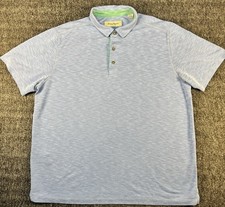 Mens Tommy Bahama Baby Blue Polo Shirt Size Large 70 Tencel Modal