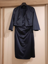 Vera Mont Damen Etuikleid Satin blau Gr. 38 k...