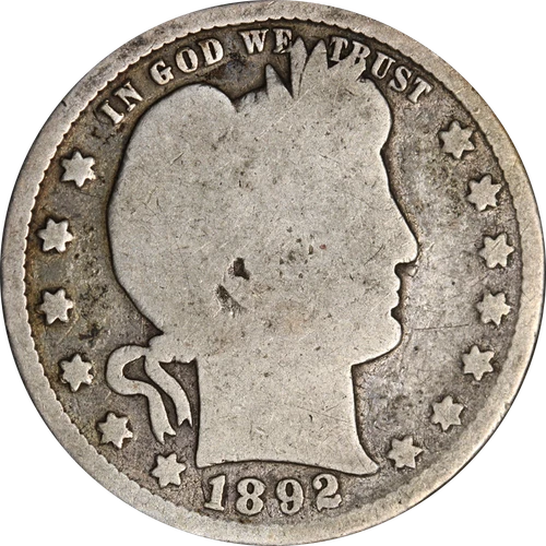 1892-S Barber Quarter — photo from the most recent tracked eBay sale