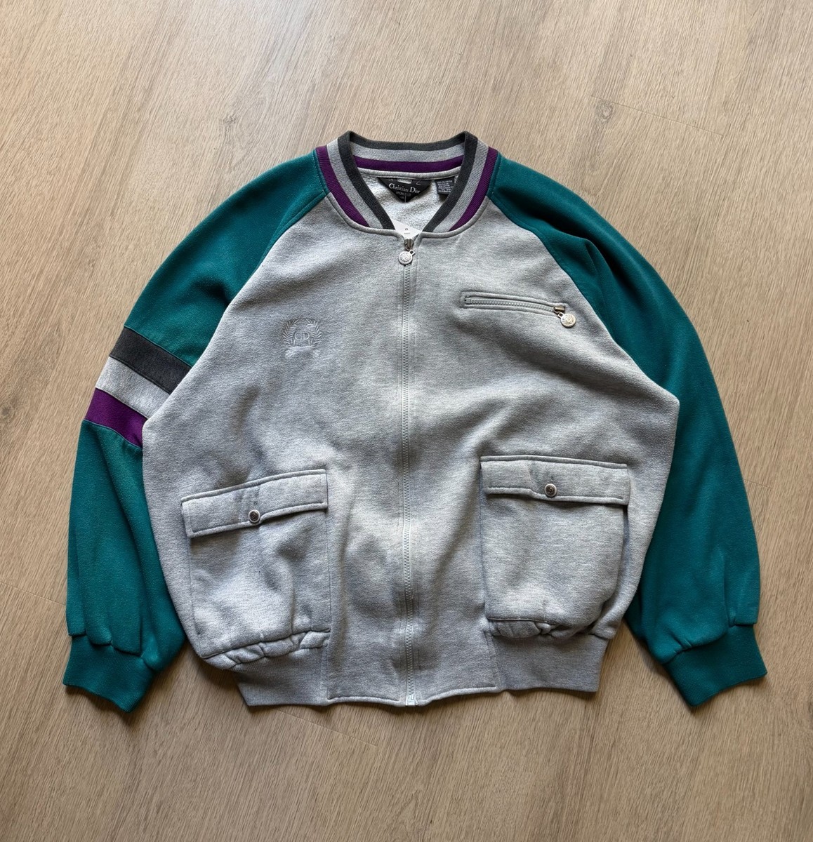 Vintage 90s Christian Dior Monsieur Zip-Up Sweater XL | eBay