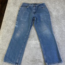 Carhartt Relaxed Straight Fit Blue Jeans Durable Workwear Denim Classic Mens