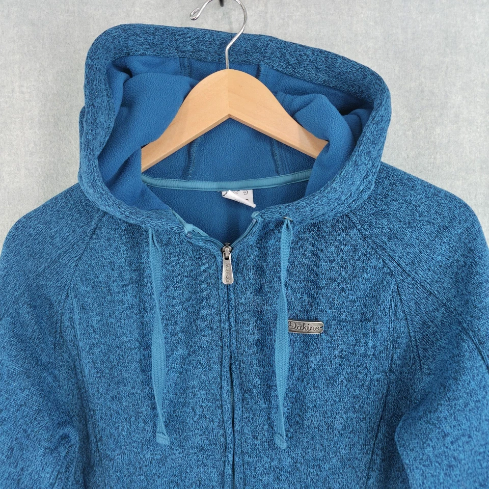 Dakine Hoodie Womens Medium Blue Full Zip Sweater Fleece Jacket Kangaroo Pocket - Image 4 of 4