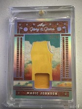 Magic Johnson Game Used Jersey Card /40 Leaf Glory of the Game GU-40 Lakers
