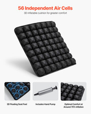 VEVOR Inflatable Seat Cushion 3D Air Cell Seat Pad for Pressure Relief