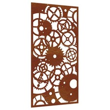 Garden Wall Decoration Art Decor Corten Steel Gear Wheel Design vidaXL