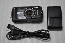 Pentax Optio W90 Black Waterproof Rugged Digital Camera 12MP Tested Japan