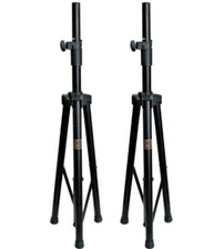 2 MR DJ SS350B Universal Black Heavy Duty Folding Tripod PRO PA DJ Home On Stage