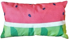 12"x20" Linen Slice of Watermelon Summer Fruit Decor Throw Pillow Cover New