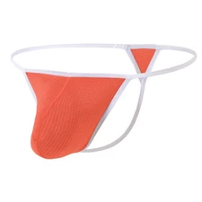 Zonbailon Men's Thongs Briefs Sexy Strings TAGLESS Big Pouch Soft T-back 