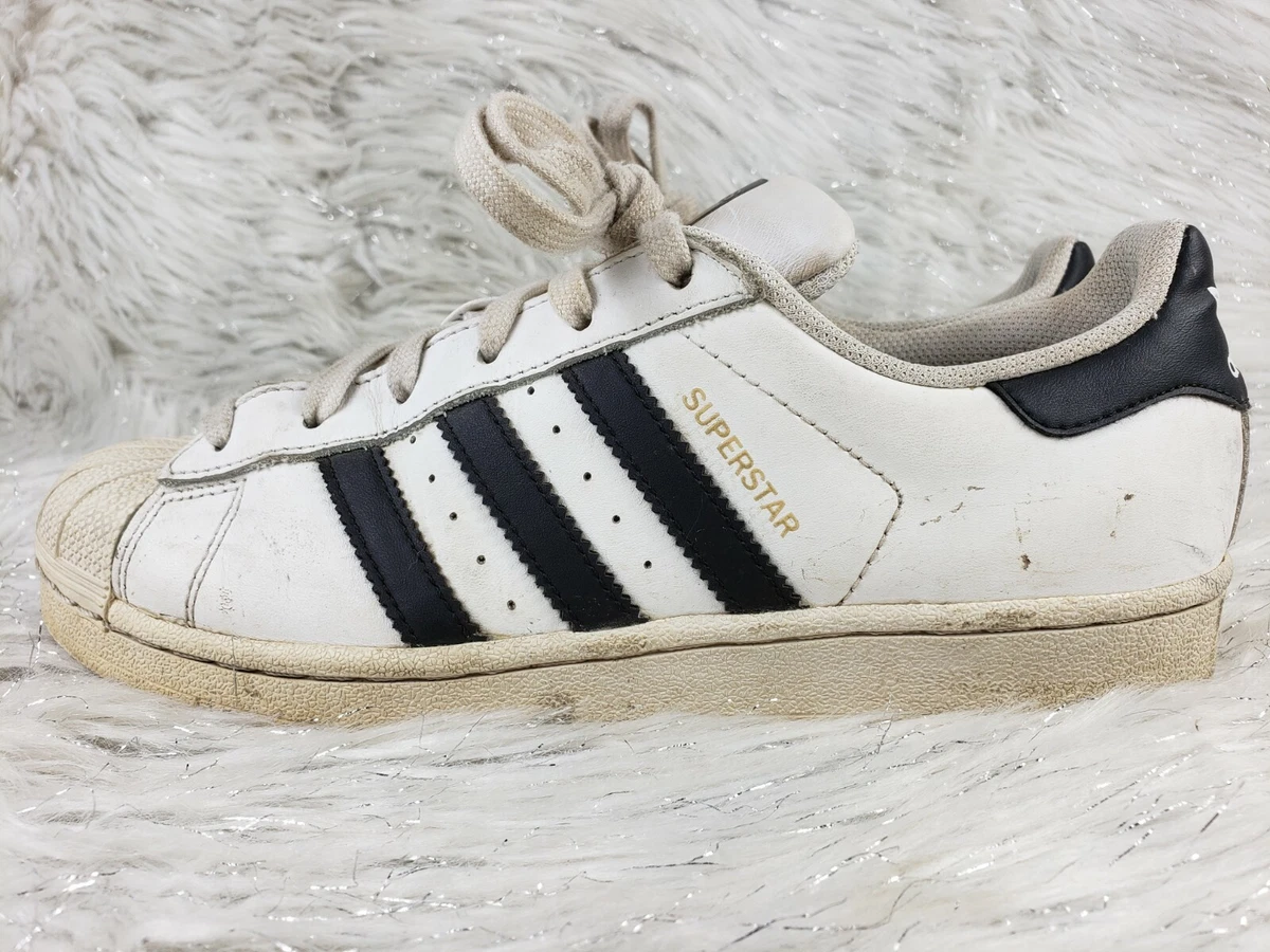 Adidas Originals Womens Sz 7 Superstar Sneaker White Black White