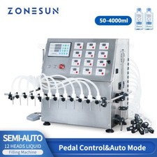 ZONESUN ZS-DPYT12P Semi-Automatic Juice Milk Water Bottle Filling Machine