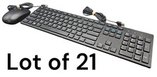 Lot of 21 - Genuine Dell 580-ADMT KB216 Wired Keyboard MS116c Wired Mouse