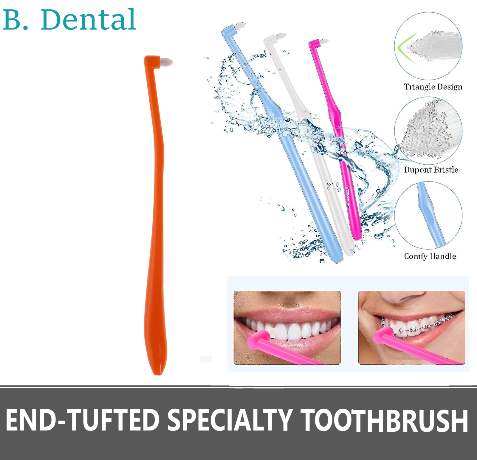 Single-tufted, Tapered Head, Soft 5/pack