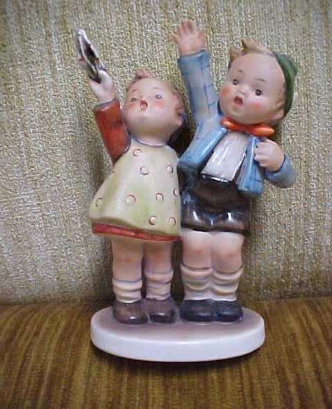 Hummel Figurine 153/0 "Auf Wiedersehen" TMK 2 Boy with GREEN HAT **RARE**
