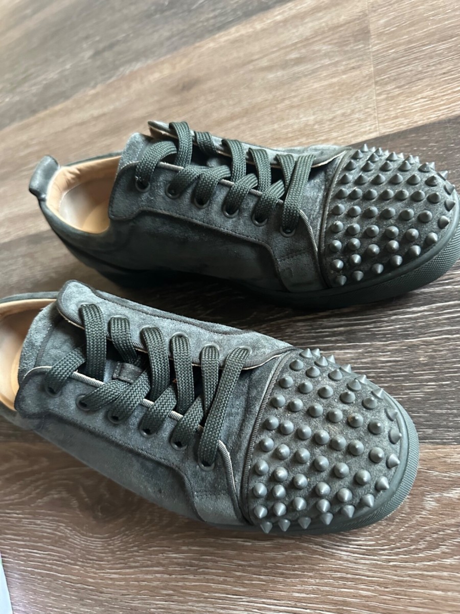 Christian Louboutin Mens Spike red bottom 43.5 (dark grey color