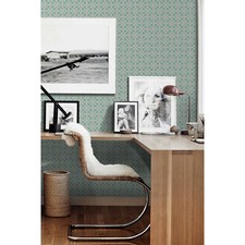 Vintage chic Non-woven wallpaper green and gray wall mural Traditional