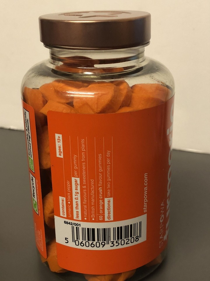 Starpowa TURMERIC 3000mg with Black Pepper 60 Vegan Gummies. BRAND