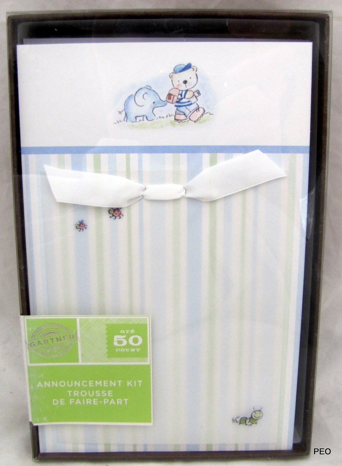 Baby kids Invitations Announcement Kit 50 Thank You Cards Envelope