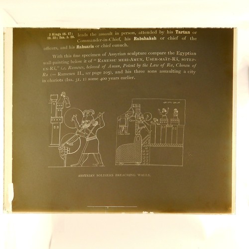 c.1900s Glass Plate Negative Assyrian Soldiers Breaching the Walls 4x5 - Picture 4 of 8