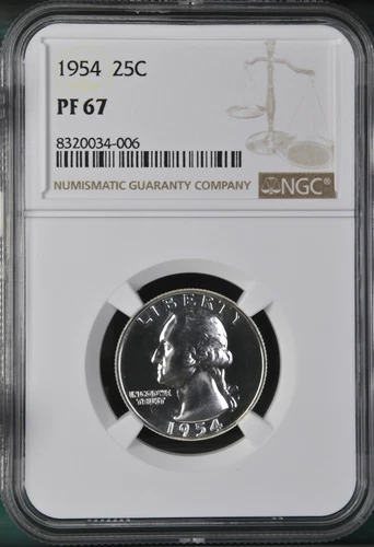 1954 Washington 25¢ NGC PF 67