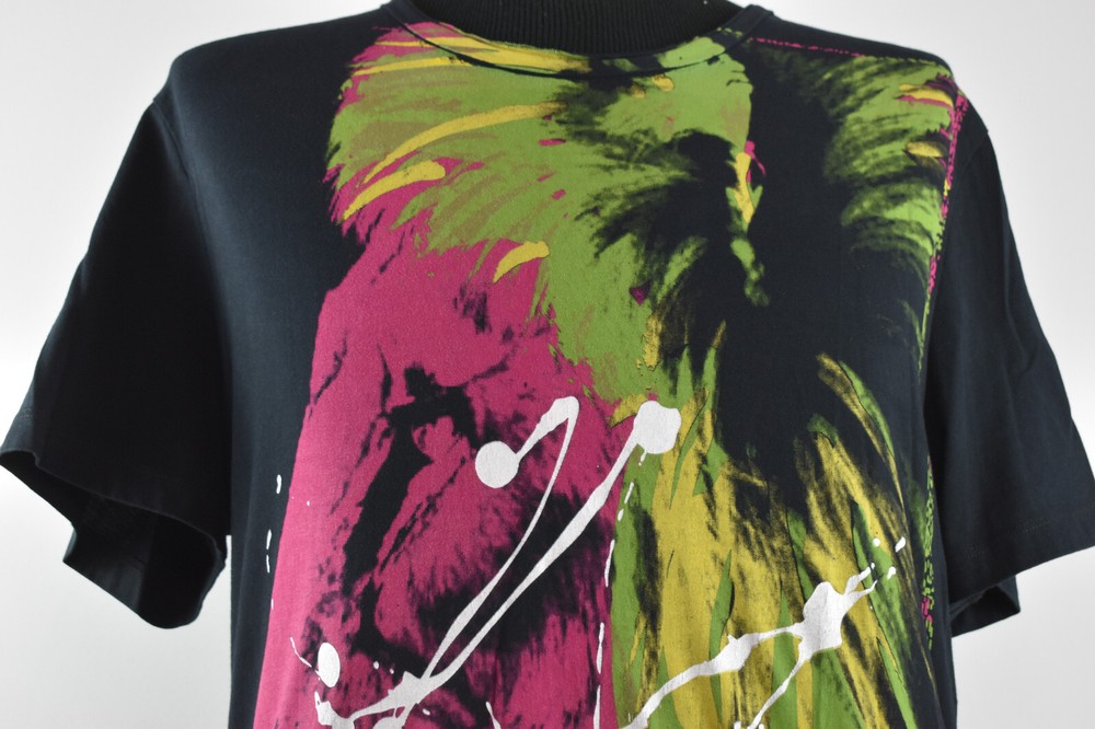 Versace VJC Sz 16/52 IT Short Sleeve Crewneck T Shirt Abstract Lion Cotton Unise
