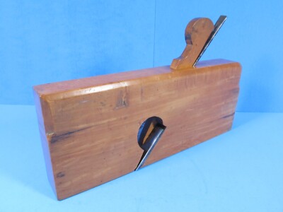 solid boxwood wood rabbet molding plane w/ Marples iron & marked David Russell