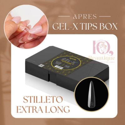 Apres Gel-X Sculpted Stiletto XL 2.0 Tips Box 14 Sizes - Pro 420pcs