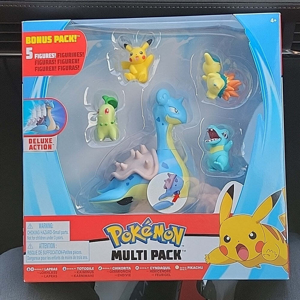 Jazwaresポケモンフィギュア バタフリー Pokemon Battle Feature 5 Figures Multi Pack Lapras Jazwares