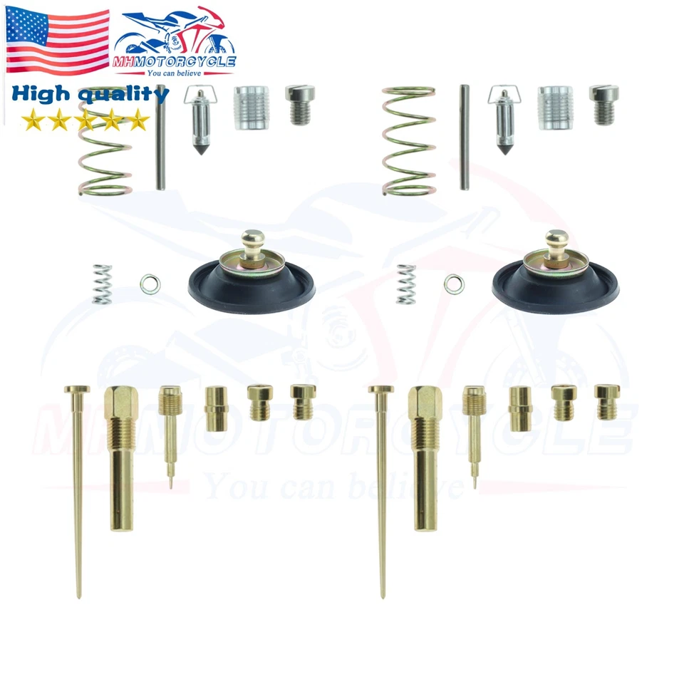 2X CARBURETOR REPAIR Rebuild KIT&FLOAT FITS HONDA CM400A CM400T Stock 1979-1981 - Image 4 of 4