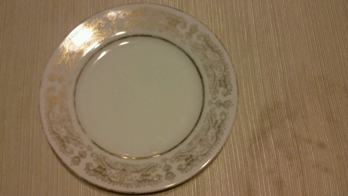 Yamaha porcelaine fine cambridge japon or blanc lot de 6 assiettes désert Yamaha porcelaine fine cambridge japon or blanc lot de 6 assiettes désert