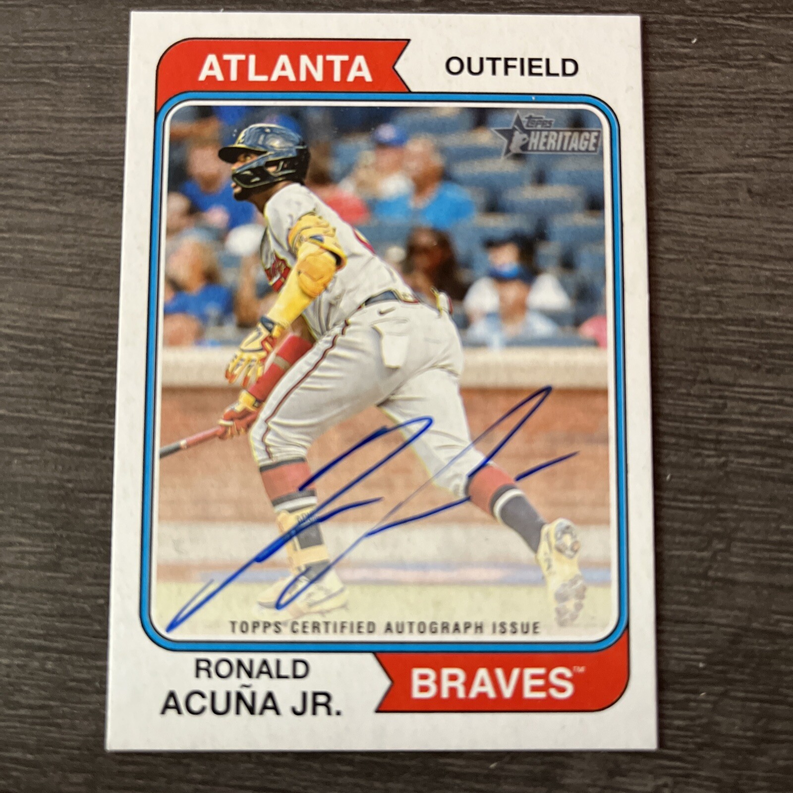 2023 Topps Heritage Ronald Acuna Jr Auto  Real One Autograph ROA-RA BRAVES 🔥🔥