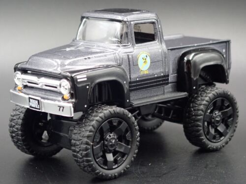 1956 56 Ford F100 Pick-Up Camion 4X4 Grigio 1:64 Diorama Scala Modellino Auto - Foto 8 di 8