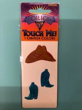 Vintage Oilies 80's/90's Liquid Crystal Sticker Pack- Cowboy Hat & Boots  NIP