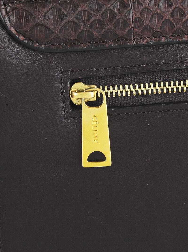 Celine Brown/Blue Python and Calfskin Leather Sma… - image 9