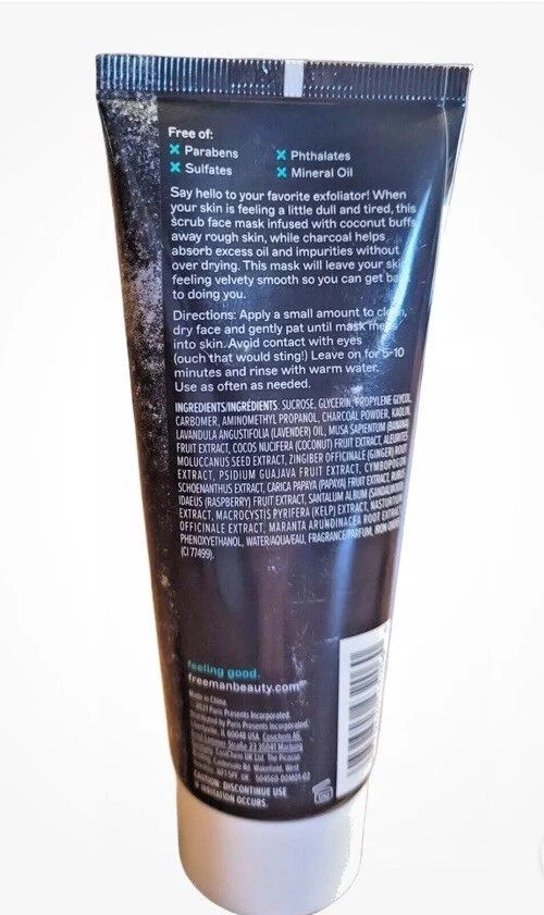 Mascarilla exfoliante facial Freeman carbón y coco 3 OZ sin aceite Foto 3 de 3