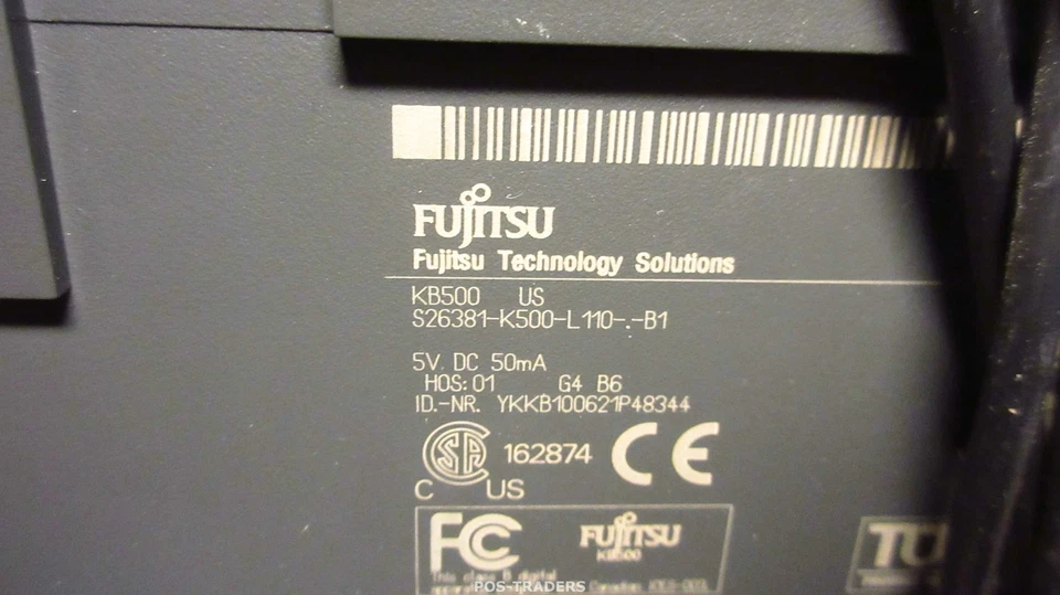 Fujitsu KB500 US S26381-K500-L110-B1 USB QWERTY Keyboard White Weiss  - Bild 3 von 3