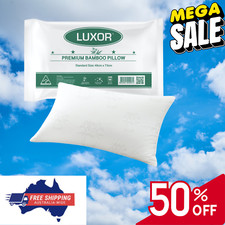 Australian Made Luxor Single Pack Bamboo Comfy Cooling Pillow Standard Size